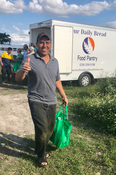 Mobile Food Pantry East Naples Quest With Food Bag | Our Daily Bread Food Pantry Marco Island