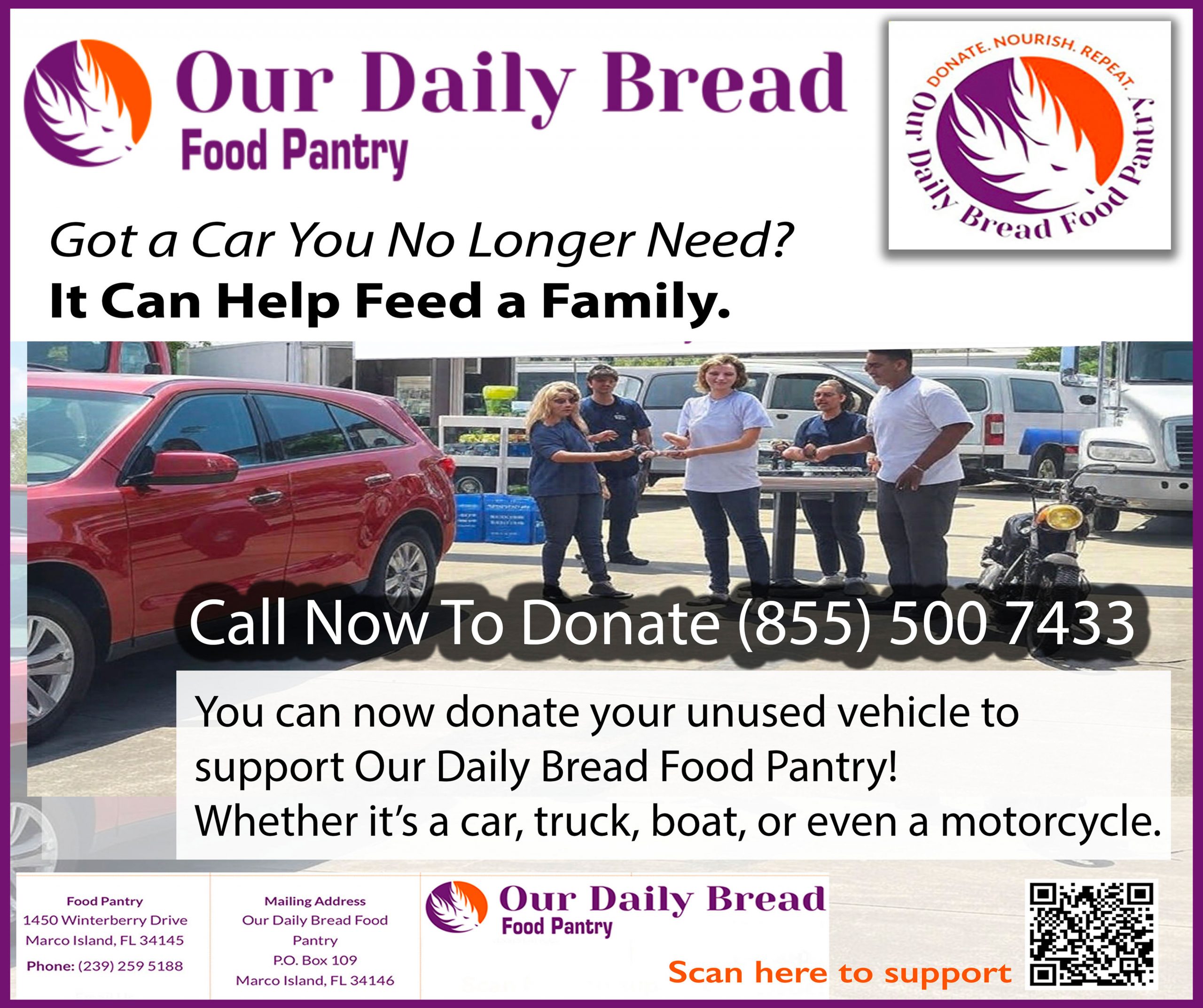 Vehicle Donation | Our Daily Bread